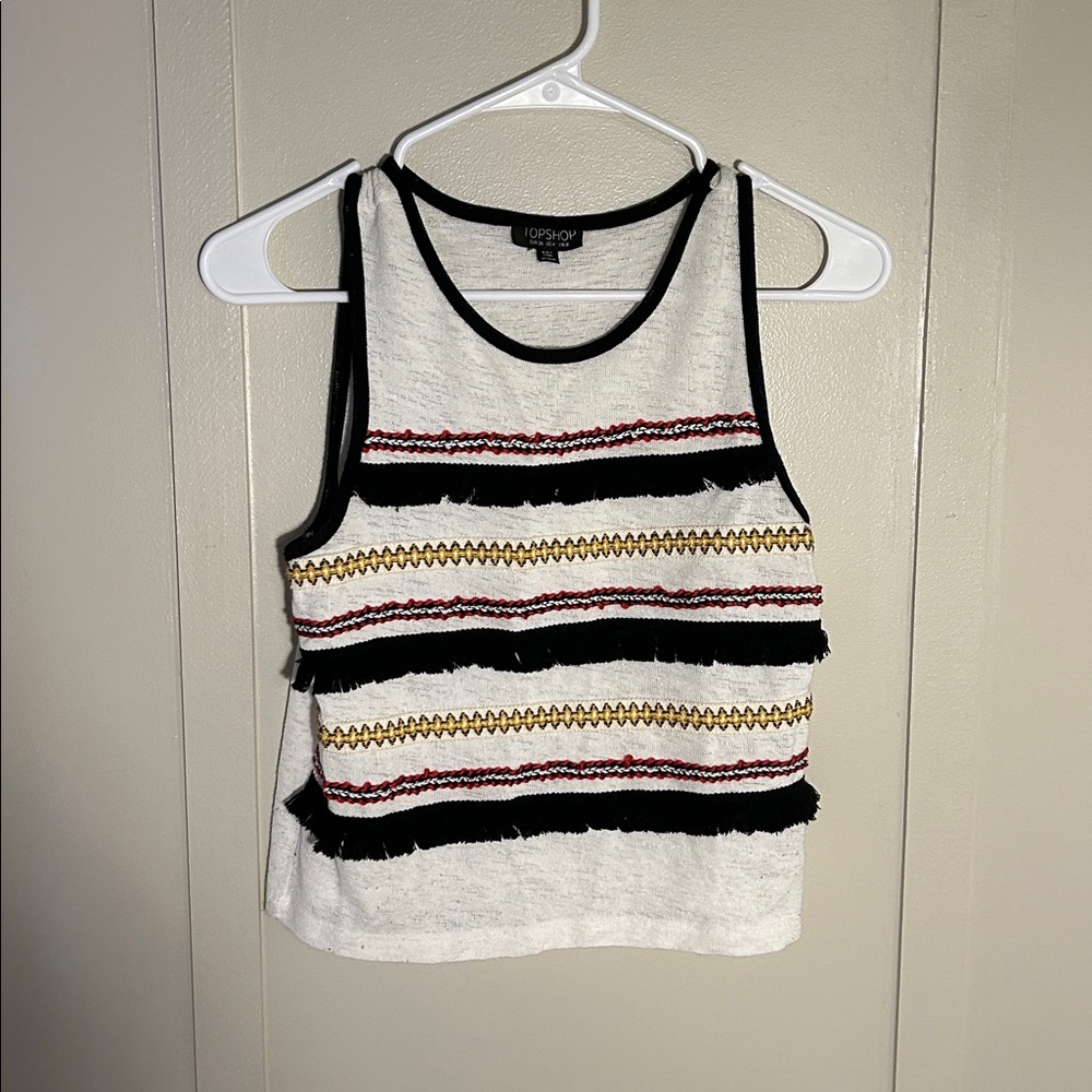 Topshop Fringe Tank